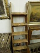 Pair of Vintage Step Ladders & 2 Vintage Spades