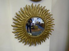 Gilt Framed Sunburst Mirror