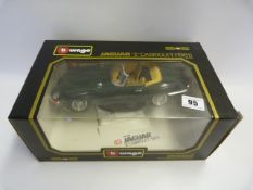 Boxed Burago Jaguar E Type Cabriolet