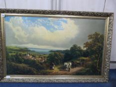 Large Gilt Framed Country Scene
