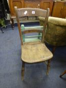 Edwardian Pine Kitchen Chair & 1 Other
