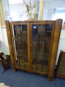Art Deco Mahogany Display Cabinet
