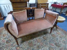 Edwardian Mahogany Inlaid Sofa