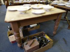 Edwardian Pine Kitchen Table