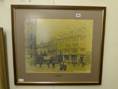 Framed Print Depicting King Edward Street in the 1900s