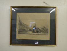 Gilt Framed Print Depicting Royal Yacht Crescent Clifton