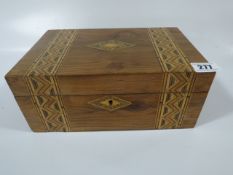 Walnut Inlaid Jewellery Box