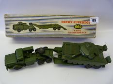 Boxed Dinky Super Toy Number 660 Tank Transporter with Tank