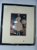 Framed Blanco-y-Negro 1920's Spanish Magazine Cover