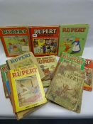 12 Early Volumes of Rupert The Bear Annuals