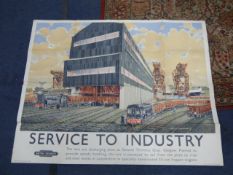 Large British Rail Poster - Service To Industry