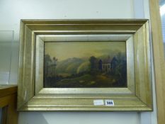 Gilt Framed Oil on Board Depicting a Country Scene