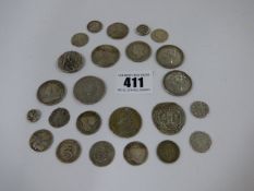 Collection of Silver Coins Including Edwardian III Groat - George II Sixpences - Victorian