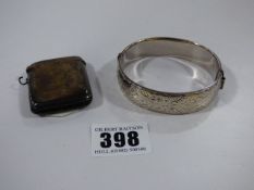 Silver Bangle & Vesta Case