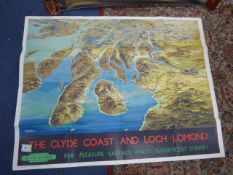 Large British Rail Poster - The Clyde Coast & Loch Lomond