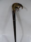 3 Horn Handled Walking Sticks