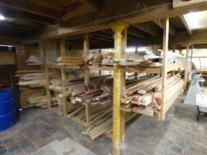 Timber Storage Rack Containing Various Hardwood - Softwoods - PSE & Rough Cut Timber