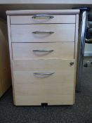 4 Drawer Stand Alone Pedestal