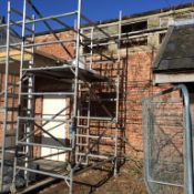 Lightweight Aluminium Scaffolding Comprising of Wheels - Scaffold Batons - Outriggers & Diagonals