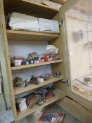 Storage Cabinet Containing Assorted Router Bits