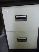 2 Drawer Foolscap Filing Cabinet - Coffee & Cream