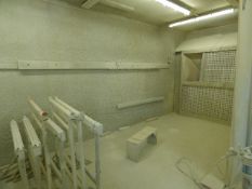 Spray Booth Complete with Extraction Fans & Adjustable Trestles