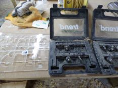 Set of Alphabet Router Stencils & 2 Part Sets of Trend Router Bits