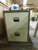2 Drawer Foolscap Filing Cabinet - Coffee & Cream