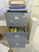 4 Drawer Foolscap Filing Cabinet Containing Painters Assorted Consumables etc