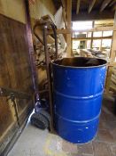 Tubular Sack Barrow & 45 Gallon Drum