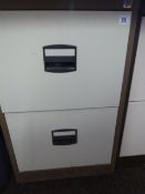 2 Drawer Foolscap Filing Cabinet - Coffee & Cream