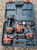 Bosch GST 24 volt batery GSR24 VE-2 drill, spare batterys, light, & case