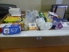 Box Containing Assorted Light Bulbs