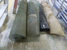 Assorted Plastic Mesh & Roll of Hessian