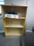 Open Fronted Bookcase in Light Beech Finish
