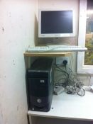 Dell Desk Top Computer with Flat Screen Monitor - Keyboard & Mouse with Windows XP Operating System