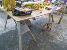 Pair of Trestles & 8 x 4 Sheet of MDF 20mm Boarding