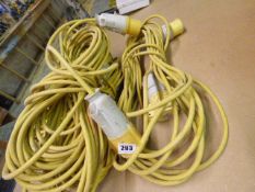 4 x 110 Volt Extension Leads