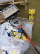 Bag of 110 Volt & 240 Volt Plugs & Sockets & Halogen Work Lamp