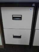 2 Drawer Foolscap Filing Cabinet - Coffee & Cream