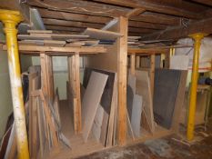 Sheet Material Storage Rack Containing Various MDF - Chip Boards - Block Boards etc
