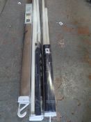 *2 Homebase Straight Telescopic Shower Curtain Rods & Stone Linen Roller Blind