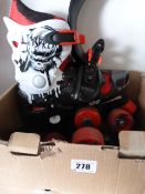 *Osprey Boys Quad Skates Black - White & Red Sizes 3-5