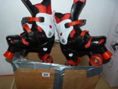 *Osprey Boys Quad Skates in Black -White & Red Sizes 3-5