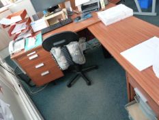 *Sapele Mahogany 'L' Shaped Desk