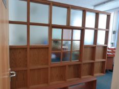 *Ash 1970's Style Room Divider with Stained Glass Panels