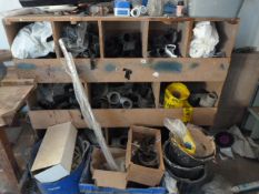 *Set of Wooden Pigeon Holes Containing Assorted Drainage Fittings etc