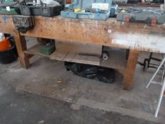 *Joiner's Work Bench Fitted with 2 Record Quick Release Vices