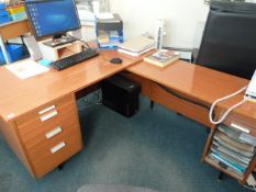 *Sapele Mahogany 'L' Shaped Desk