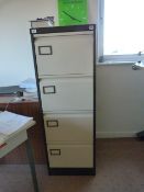 *4 Drawer Foolscap Filing Cabinet - Coffee & Cream